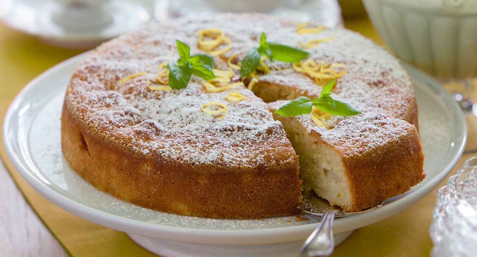 Äppelkaka med citrongrädde