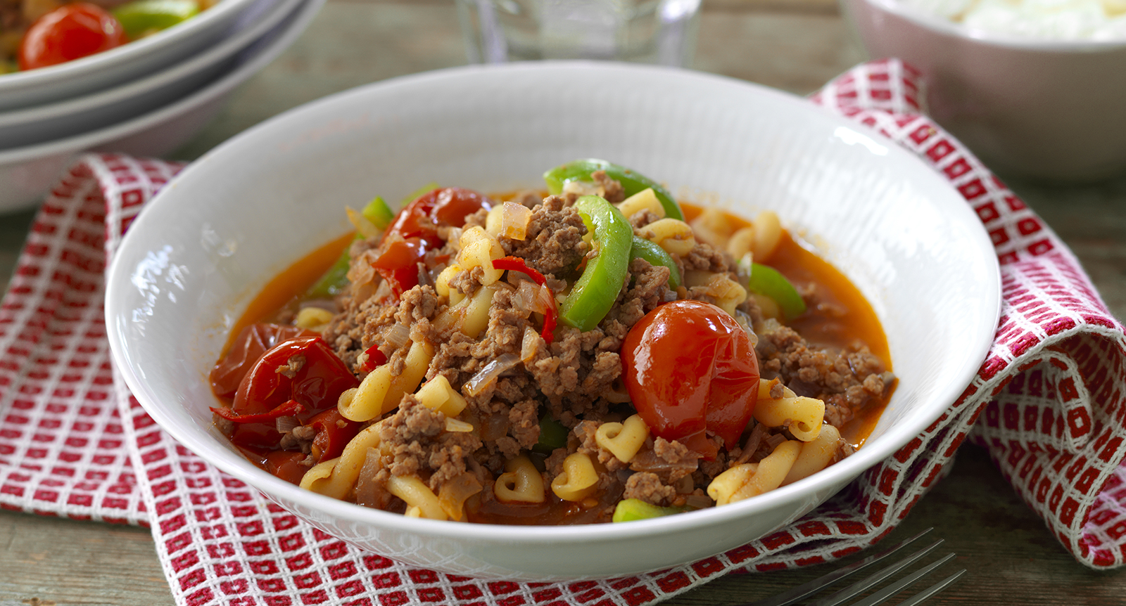 Köttfärsgryta med pasta