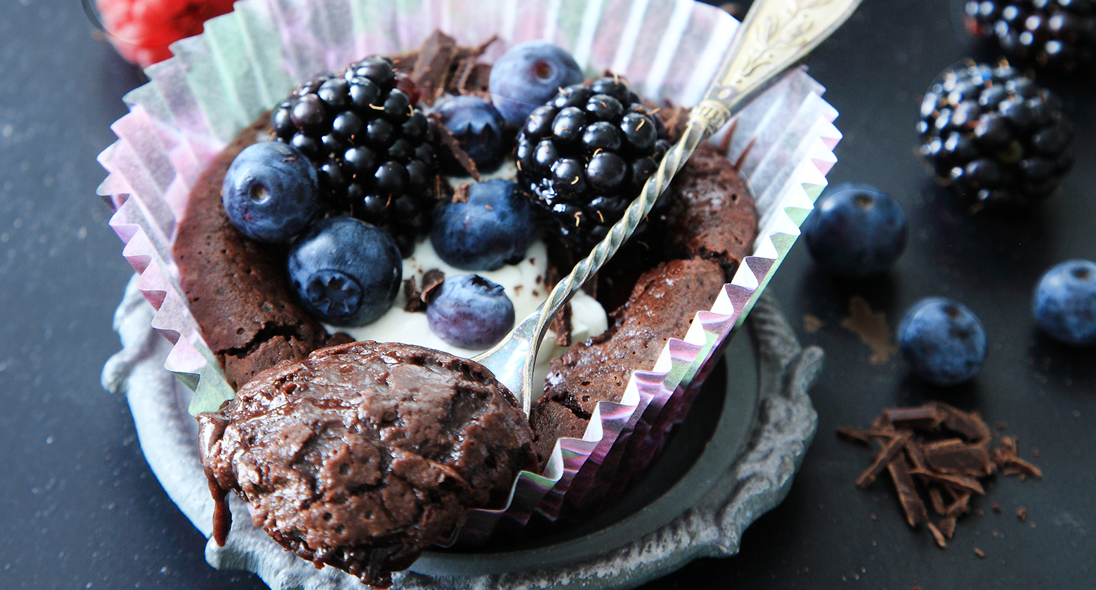 Kladdkakemuffins