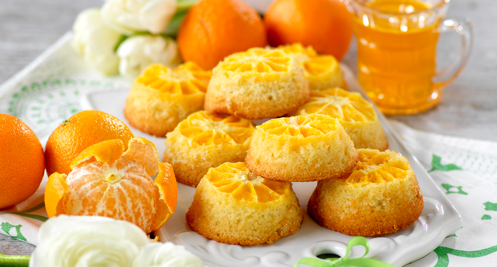 Clementinmuffins upp-och-ner