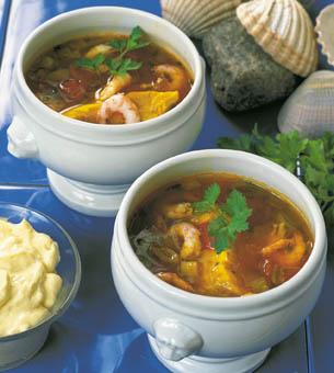 Svensk bouillabaisse med aioli