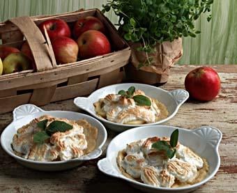 Äppelgrottor med kokosmaräng