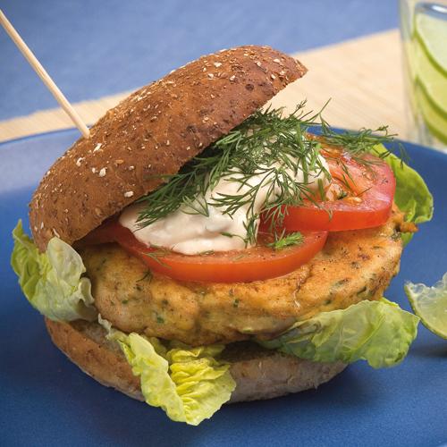 Fiskburgare med kaprisdressing