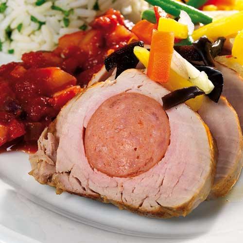 Chorizofylld fläskfilé med tomatsalsa