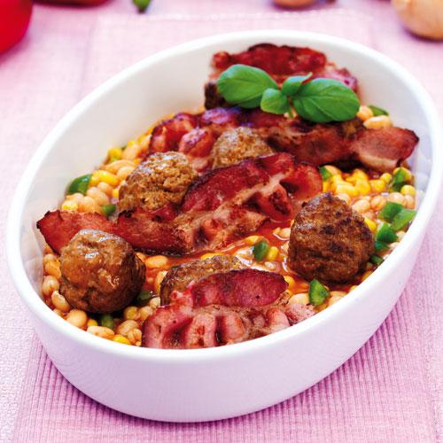 Texasbullar med bönröra