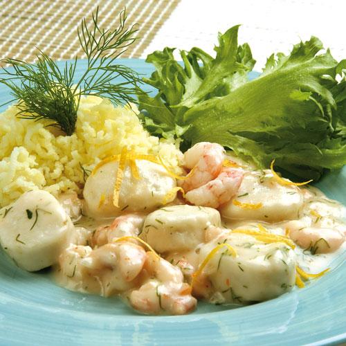 Fiskbullar i räksås