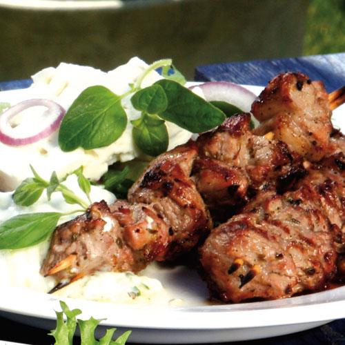 Souvlaki med tzatziki