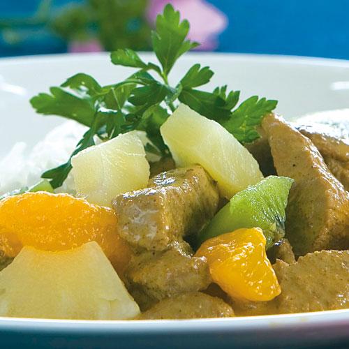 Currygryta med frukt