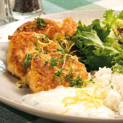 Kycklingfärsbiffar med minifraichesås