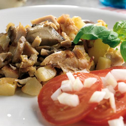 Kycklingpytt med tomatsallad