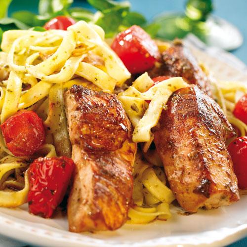 Pestokyckling med tagliatelle