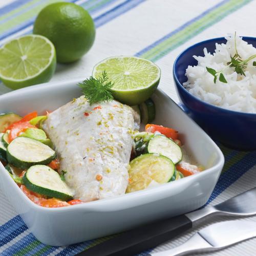 Fisk med kokos och lime
