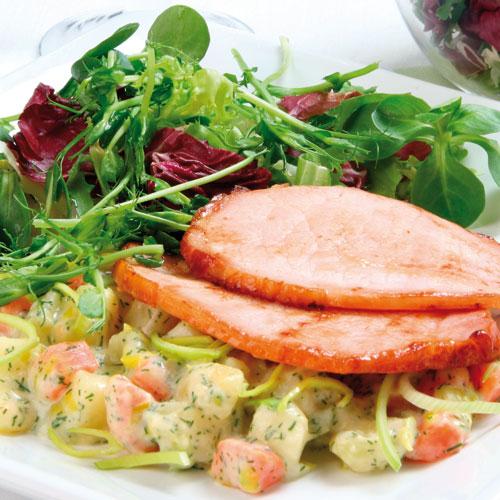 Bräckt kassler med dillstuvad potatis