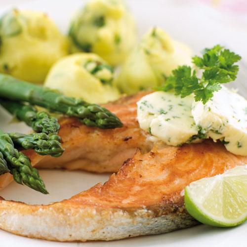 Laxkotlett med limesmör