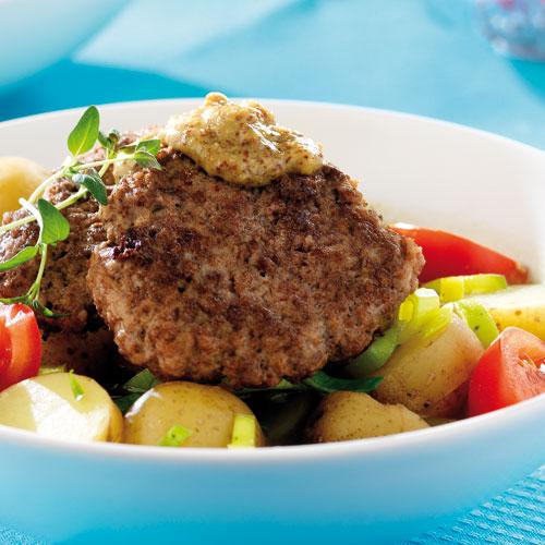 Köttfärsbiff med buljongpotatis