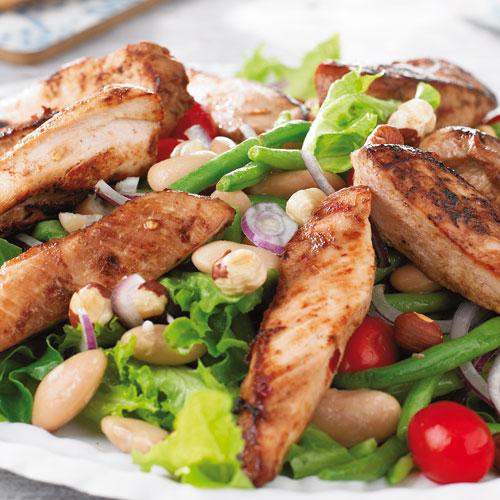 Kycklingsallad med bönor
