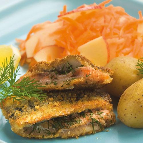 Strömmingsflundra med gravad lax