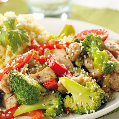 Kycklingwok med bulgur
