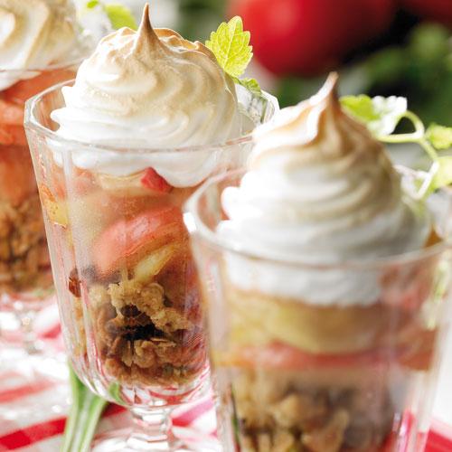 Äppeldessert med maräng