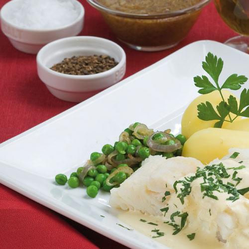 Schalottenlöksfrästa petits pois