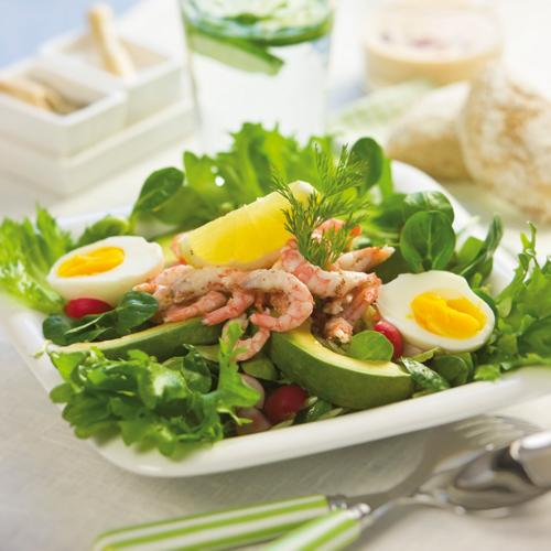 Räksallad med Rhodes Islanddressing