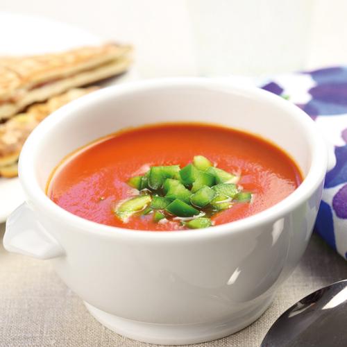 Tomatsoppa med varm våffelsmörgås