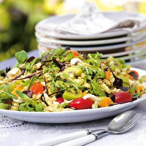 Fruktig pastasallad