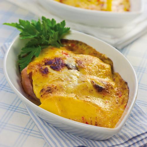 Gratinerad kassler med mango