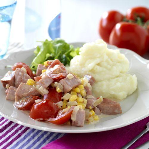 Korvgryta med potatismos