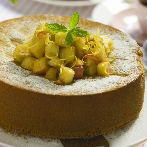 Äppel- och citronsockerkaka