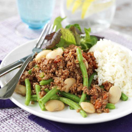 Köttfärsröra med bönor