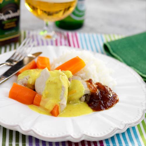 Kyckling med currysås