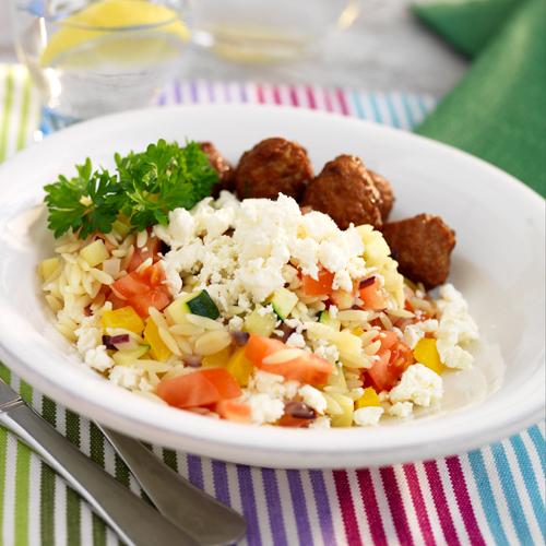 Grönsaksrisoni med köttbullar