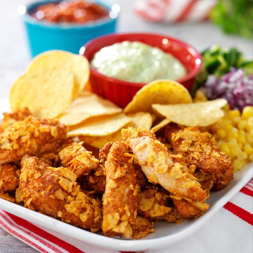 Kycklingsticks med guacamole