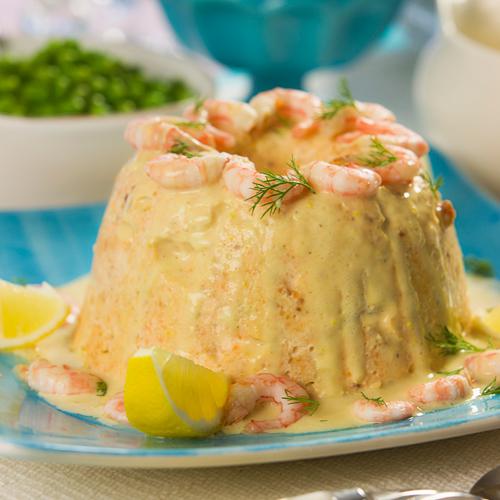 Laxtimbal med räksås och dillpotatis