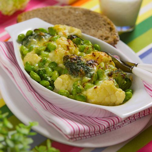Blomkåls- och broccoligratäng