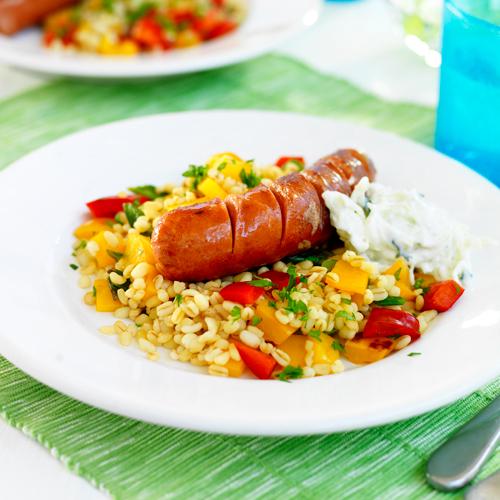 Chorizo med paprikabulgur