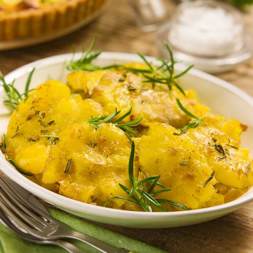 Krossad gratinerad citronpotatis
