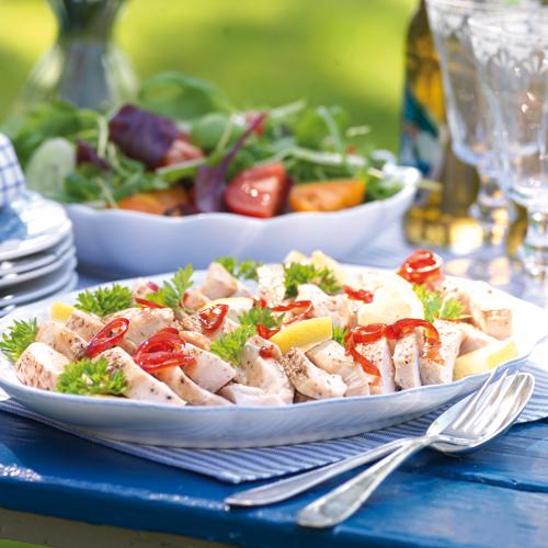 Kyckling med citrondressing