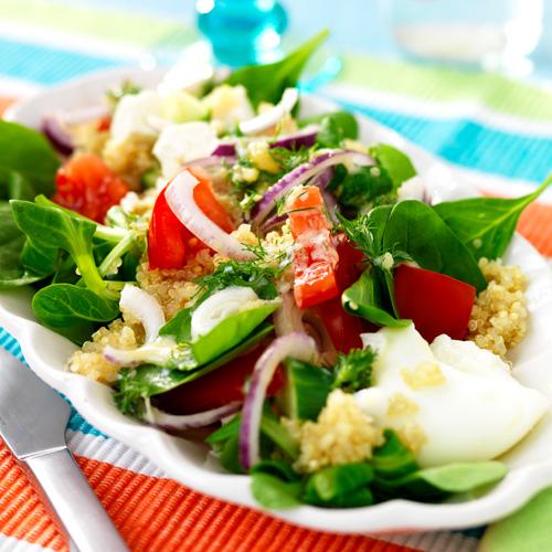 Quinoasallad med äggdressing