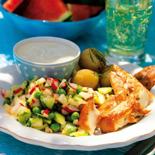 Rökt fisk med gurkröra