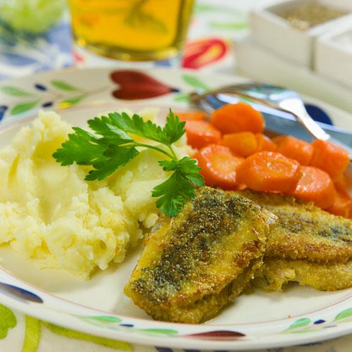 Stekt dillströmming med potatispuré