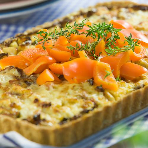 Kasslerpaj med squash och äpple