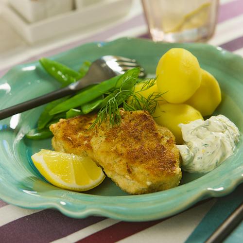 Fiskfärsbiffar med citronsås