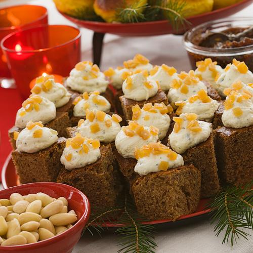 Pepparkaksrutor med osttopping