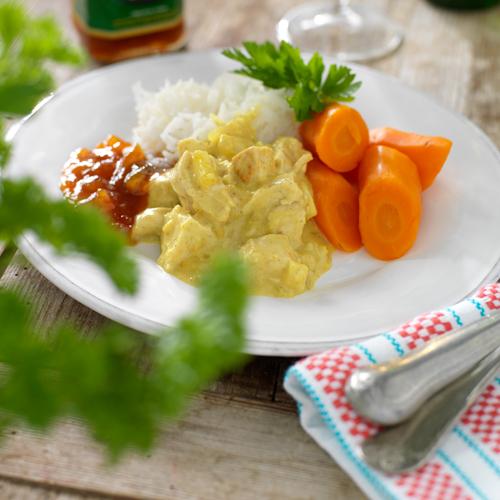 Kyckling i currysås