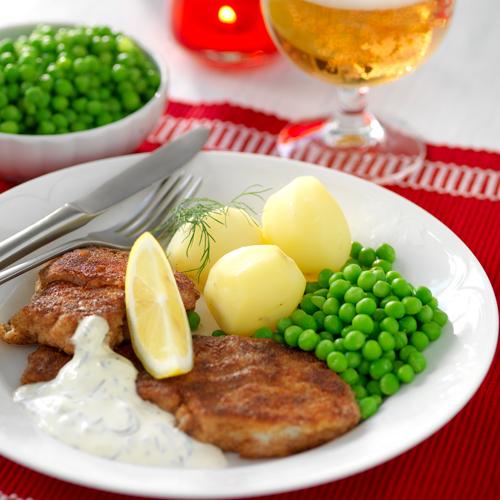 Fiskpinnar med remouladsås
