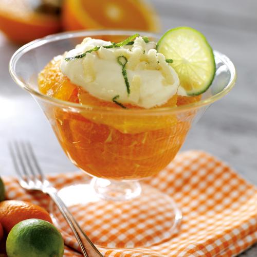 Citrussallad med mandelgrädde