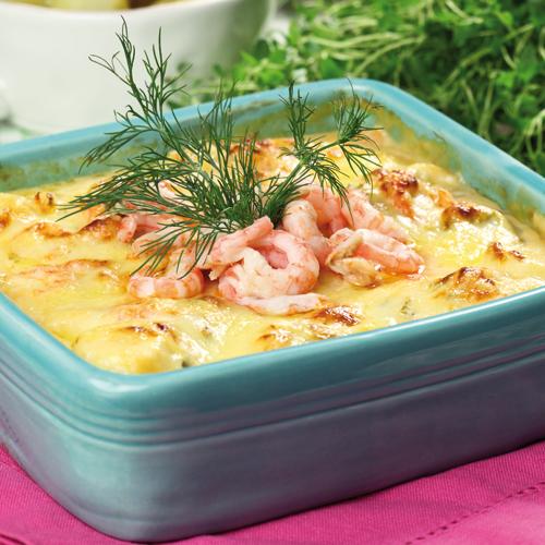 Räkgratinerade fiskrulader