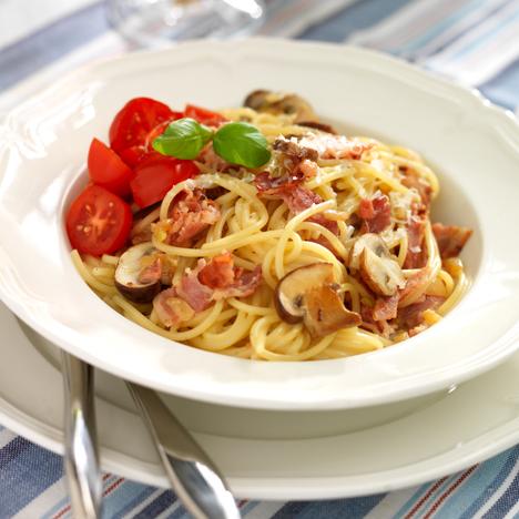 Spagetti Carbonara med svamp